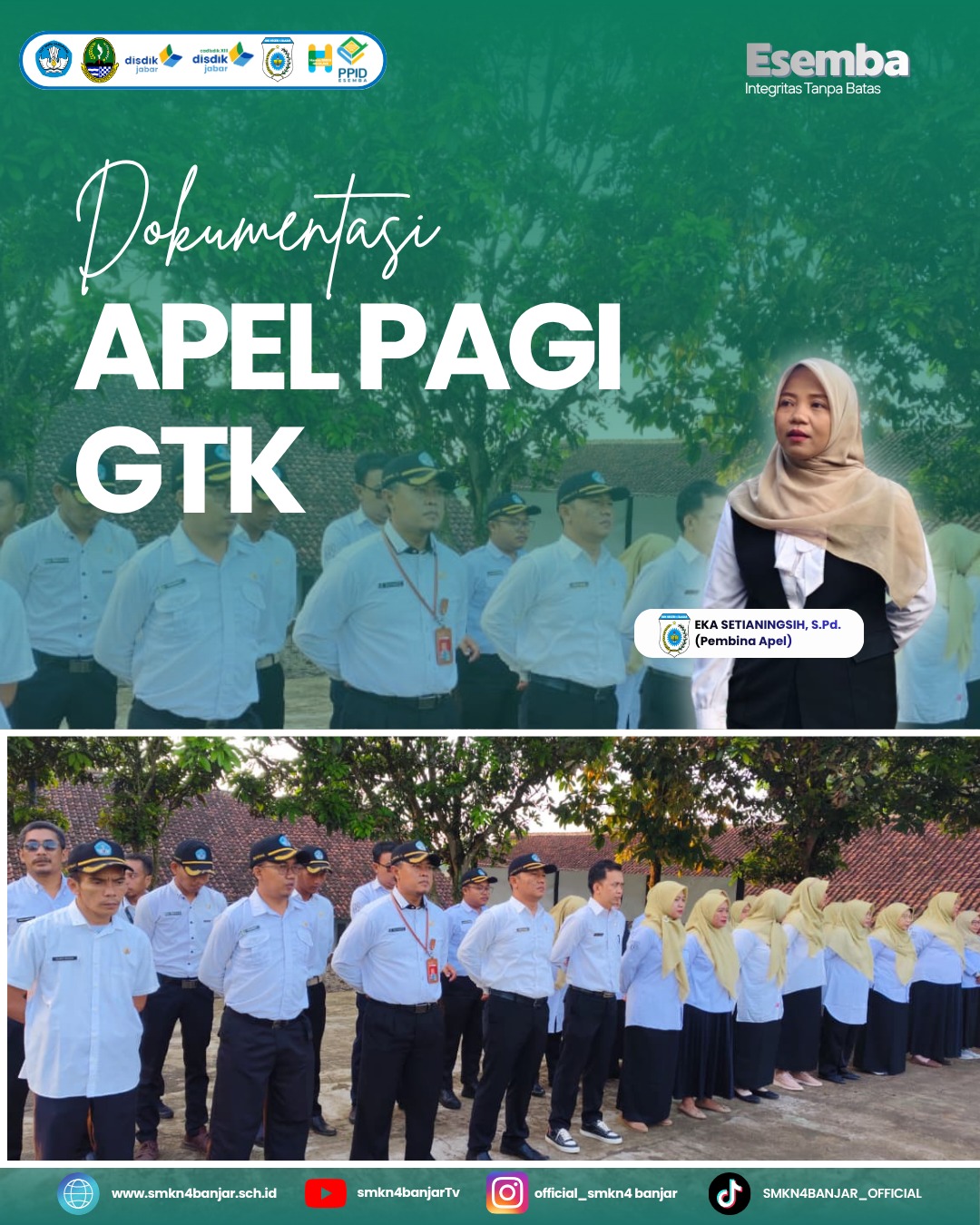 Pertegas Kedisiplinan, SMKN 4 Banjar Gelar Apel GTK: Tekankan Sinergi Penanganan Siswa Terlambat